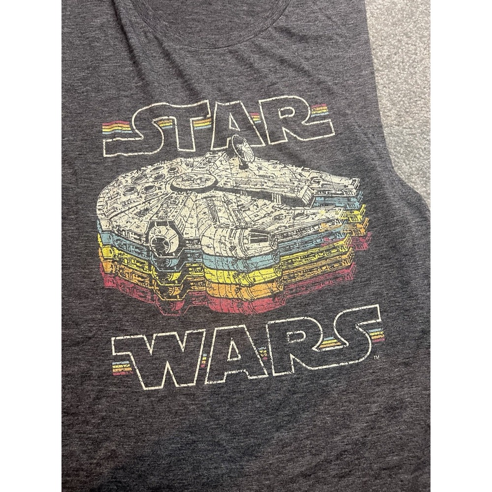 Star Wars Millennium Falcon‎ Grey Sleeveless Muscle Shirt Men's New Large